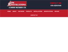 Tablet Screenshot of doorwizards.com